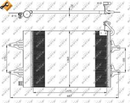 NRF 35480 - CONDENSADOR VW POLO 1.2 02-470X360X