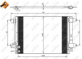 NRF 350028 - CONDENSADOR VW BEETLE 1.2 11-530X40