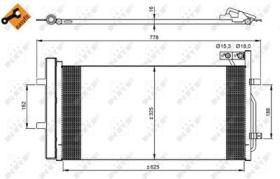 NRF 350029 - CONDENSADOR AUDI Q3 1.4 12-625X325X