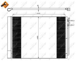 NRF 350033 - CONDENSADOR BMW 5 2.0D 10-615X465X1