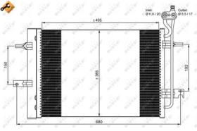 NRF 350034 - CONDENSADOR OPEL MERIVA 1.6 03-495X