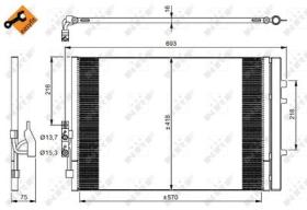 NRF 350035 - CONDENSADOR BMW X3 3.0 11-570X418X1