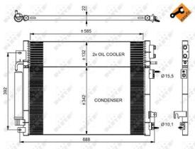 NRF 350037 - CONDENSADOR CHRYSLER 300 3.0D 04-59