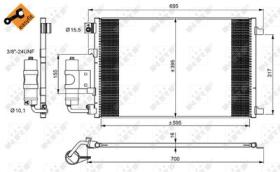 NRF 350042 - CONDENSADOR NISSAN QASHQAI 1.6 07-5