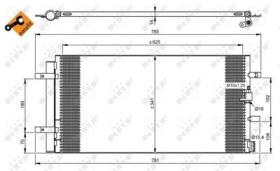 NRF 350046 - CONDENSADOR AUDI A4 2.0D 08-625X341