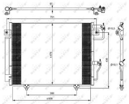 NRF 350049 - CONDENSADOR MITSUBISHI PAJERO 3.2D