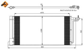 NRF 350051 - CONDENSADOR FORD FOCUS 1.6 11-670X3