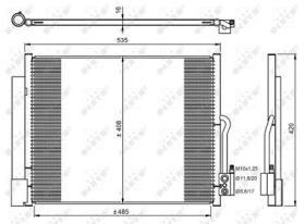 NRF 350053 - CONDENSADOR OPEL MERIVA 1.4 10-485X