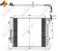 NRF 350054 - CONDENSADOR VW SHARAN 2.0D 10-550X4