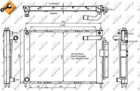 NRF 350055 - CONDENSADOR NISSAN MICRA 1.0 03-500