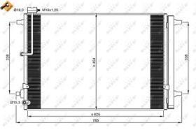 NRF 350059 - CONDENSADOR AUDI A8 3.0D 10-625X454