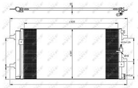 NRF 350060 - CONDENSADOR AUDI A4 4.2 08-625X340X