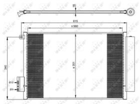 NRF 350065 - CONDENSADOR FIAT 500 1.4 13-560X351