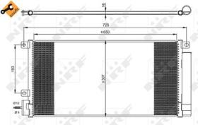 NRF 350067 - CONDENSADOR OPEL MOKKA 1.4 13-650X3