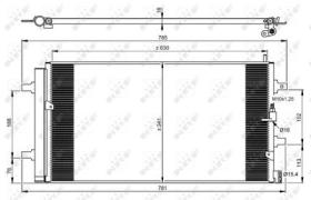 NRF 350069 - CONDENSADOR AUDI A6 2.0 11-630X341X