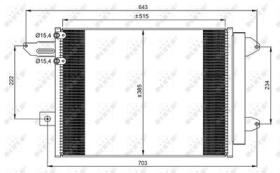 NRF 350070 - CONDENSADOR AUDI A3 2.5 04-520X388X