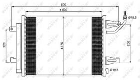 NRF 350073 - CONDENSADOR MITSUBISHI COLT 1.3 05-