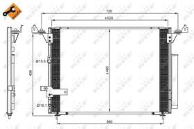 NRF 350076 - CONDENSADOR TOYOTA HIACE 2.5D 96-62