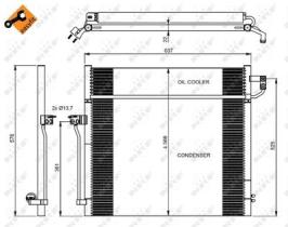 NRF 350080 - CONDENSADOR MERCEDES ML-SERIES 3.0D