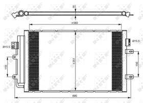 NRF 350083 - CONDENSADOR IVECO DAILY 2.3D 14-560