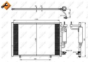 NRF 350205 - CONDENSADOR FORD FIESTA 1.2 09-520X