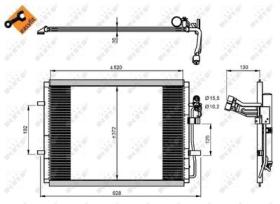 NRF 350207 - CONDENSADOR MAZDA 3 1.6D 09-520X372