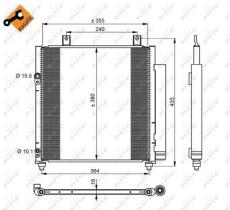 NRF 350221 - CONDENSADOR MITSUBISHI SPACE STAR 1