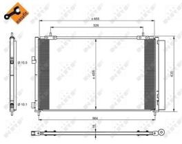 NRF 350222 - CONDENSADOR TOYOTA RAV 4 2.2D 13-65