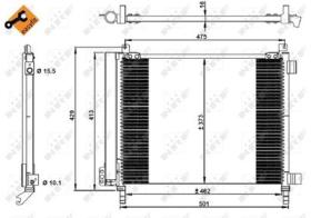 NRF 350228 - CONDENSADOR NISSAN MICRA 1.2 10-462