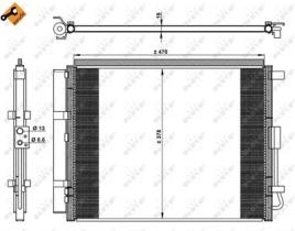 NRF 350230 - CONDENSADOR KIA CEED 1.0 12-470X378