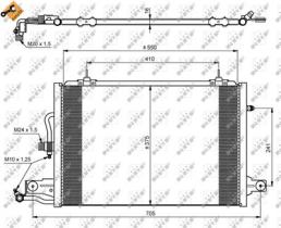 NRF 35031 - CONDENSADOR AUDI 100 2.6 91-550X375