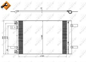 NRF 350323 - CONDENSADOR PEUGEOT 3008 1.2 16-524