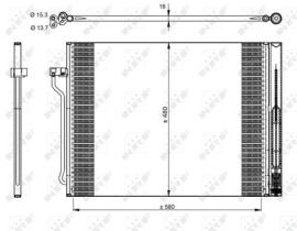 NRF 350325 - CONDENSADOR BMW 5 3.0 10-580X480X16