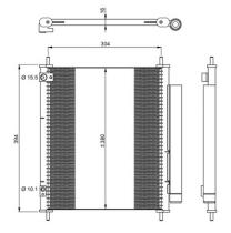 NRF 350326 - CONDENSADOR PEUGEOT ION 11-295X390X