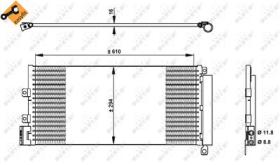 NRF 350332 - CONDENSADOR FIAT LINEA 1.3D 07-610X