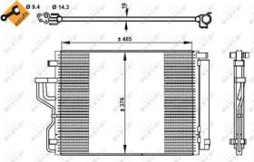 NRF 350334 - CONDENSADOR HYUNDAI IX35 2.0D 10-48