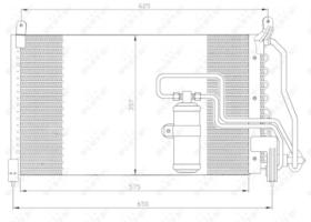 NRF 35134 - CONDENSADOR OPEL VECTRA 1.8 89-650X