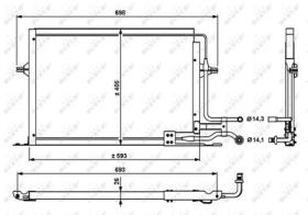 NRF 35139 - CONDENSADOR FORD MONDEO 1.8D 93-593