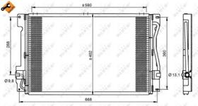 NRF 35151 - CONDENSADOR VOLVO 800 2.4 92-590X40