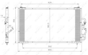 NRF 35153 - CONDENSADOR PEUGEOT 406 2.0D 96-660