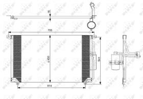 NRF 35184 - CONDENSADOR OPEL OMEGA 2.0 94-665X4