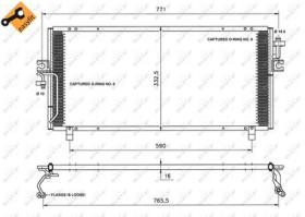 NRF 35195 - CONDENSADOR NISSAN PRIMERA 2.0D 97-