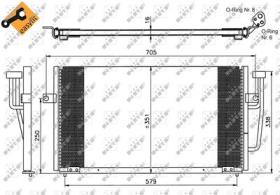 NRF 35234 - CONDENSADOR VOLVO V40 1.8 96-616X35