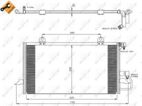 NRF 35247 - CONDENSADOR AUDI 80 1.9D 92-620X355