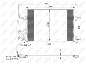 NRF 35251 - CONDENSADOR FORD ESCORT 1.6 95-505X