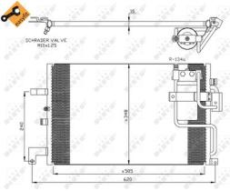 NRF 35299 - CONDENSADOR SAAB 9-3 2.0 98-505X348