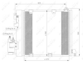 NRF 35302 - CONDENSADOR OPEL ZAFIRA 2.0D 99-370