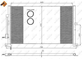 NRF 35365 - CONDENSADOR FORD MONDEO 2.0D 01-620