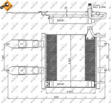 NRF 35367 - CONDENSADOR VW POLO 1.4 95-335X365X