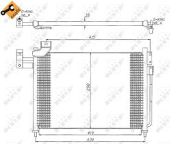 NRF 35388 - CONDENSADOR MAZDA 323 2.0D 98-410X3